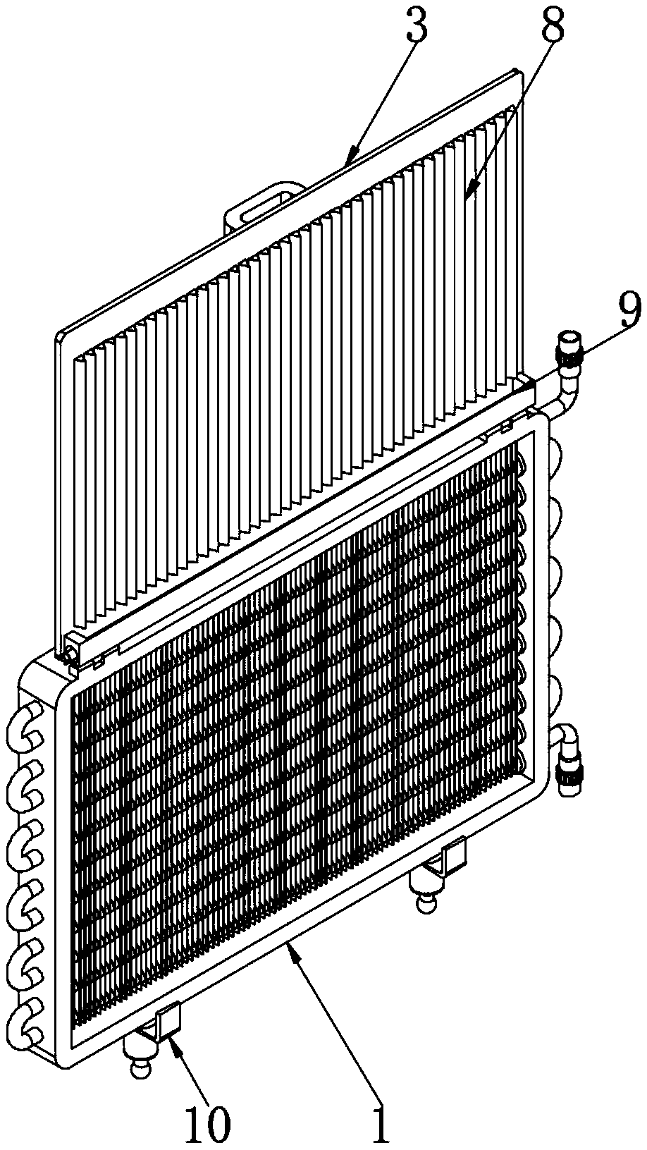 Air conditioning condenser anti-return device