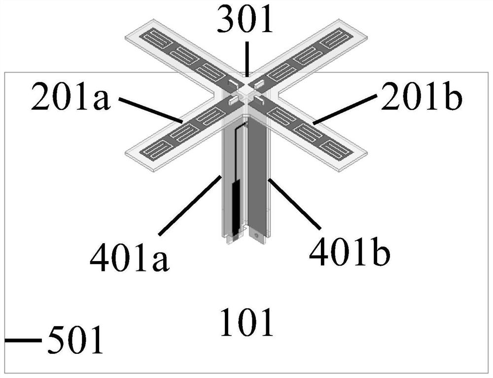 Dual-polarized electromagnetic stealth antenna for pilot frequency decoupling