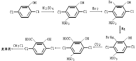 Synthesis method of dicamba