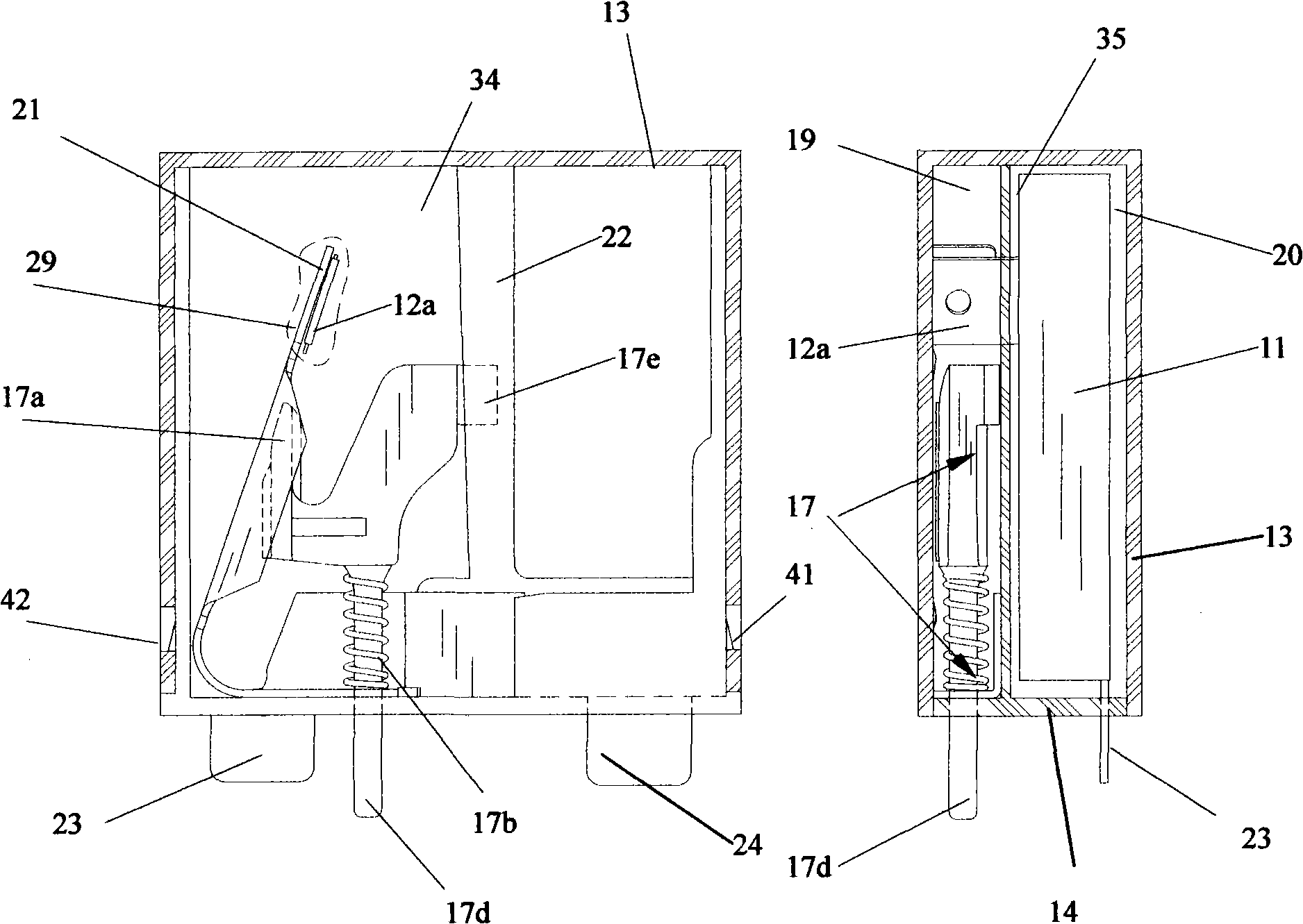 Heat protection pressure sensitive resistor module