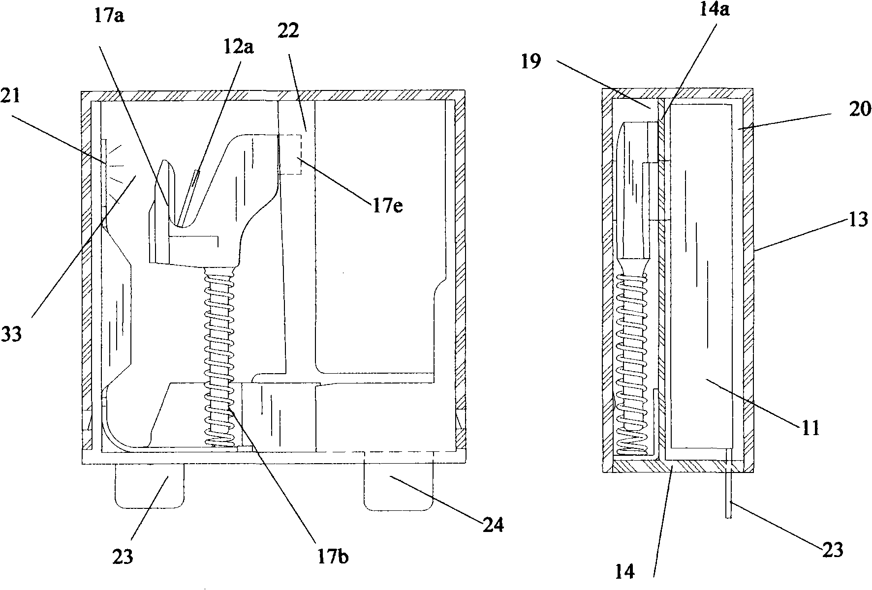 Heat protection pressure sensitive resistor module