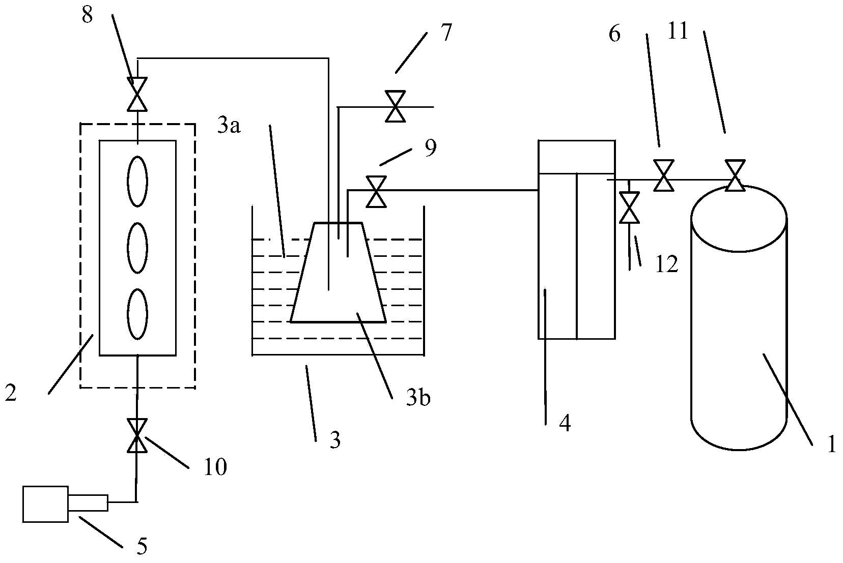 Air simulating and sampling device for air displacement oil output and simulating and sampling method