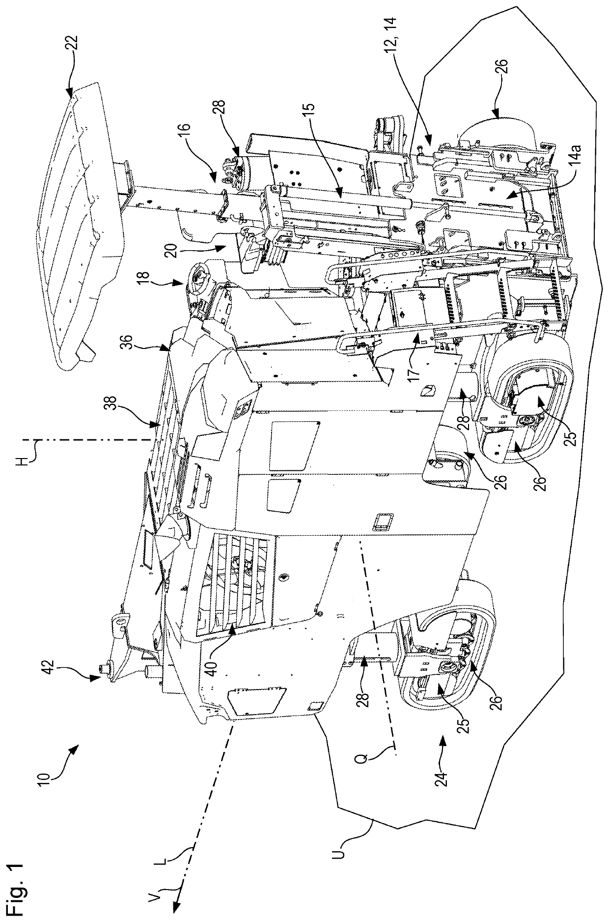 Self-propelled earth working machine including combined heat exchanger cooling and engine compartment ventilation