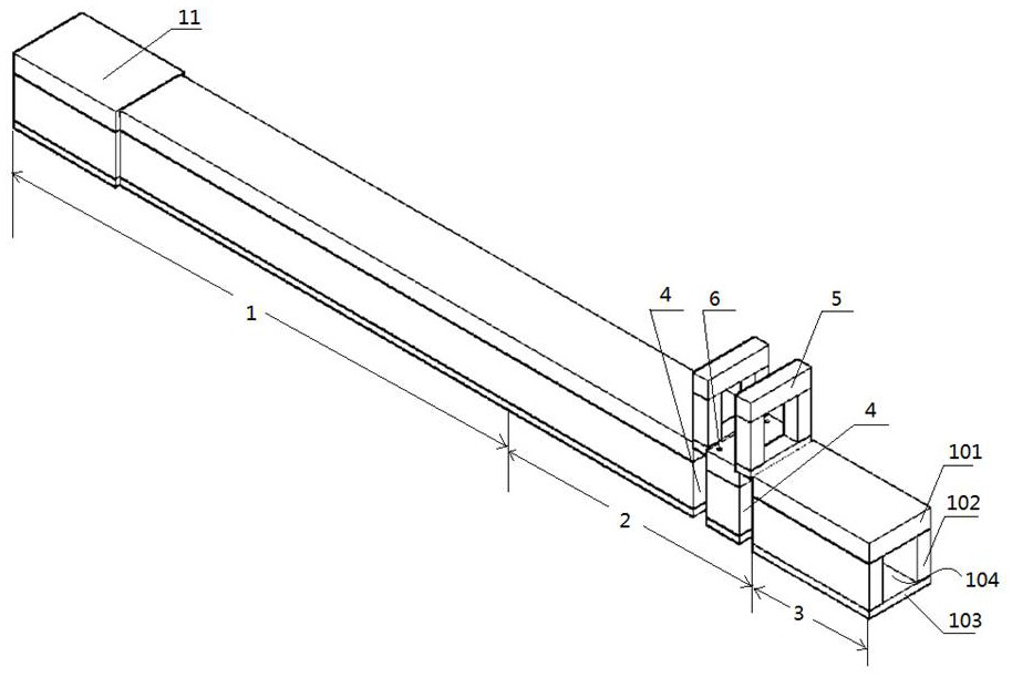 Shock wave tunnel test device and test method