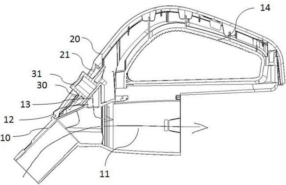 Dust collector handle adjusting structure and dust collector