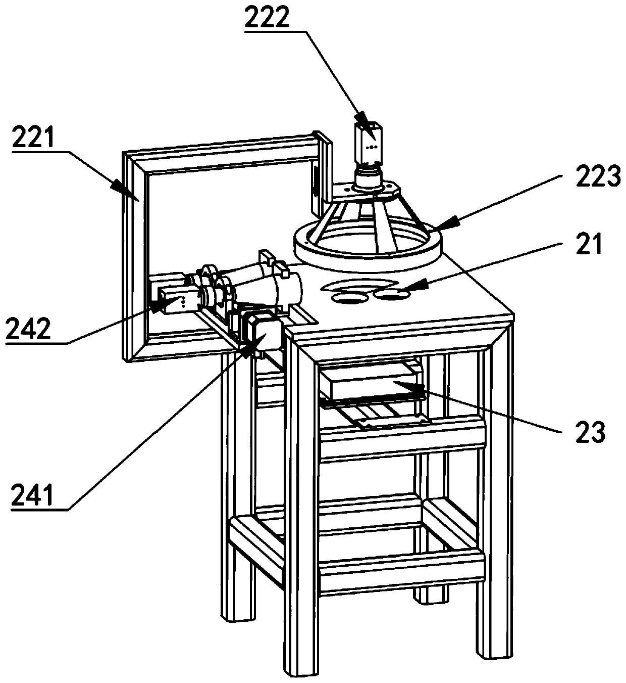 Metal circular workpiece detection device and using method thereof