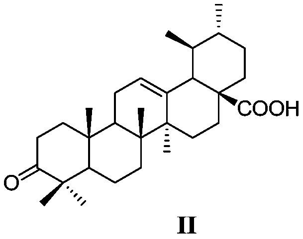 Ursdic acid isatin amide derivatives as well as preparation method and application thereof