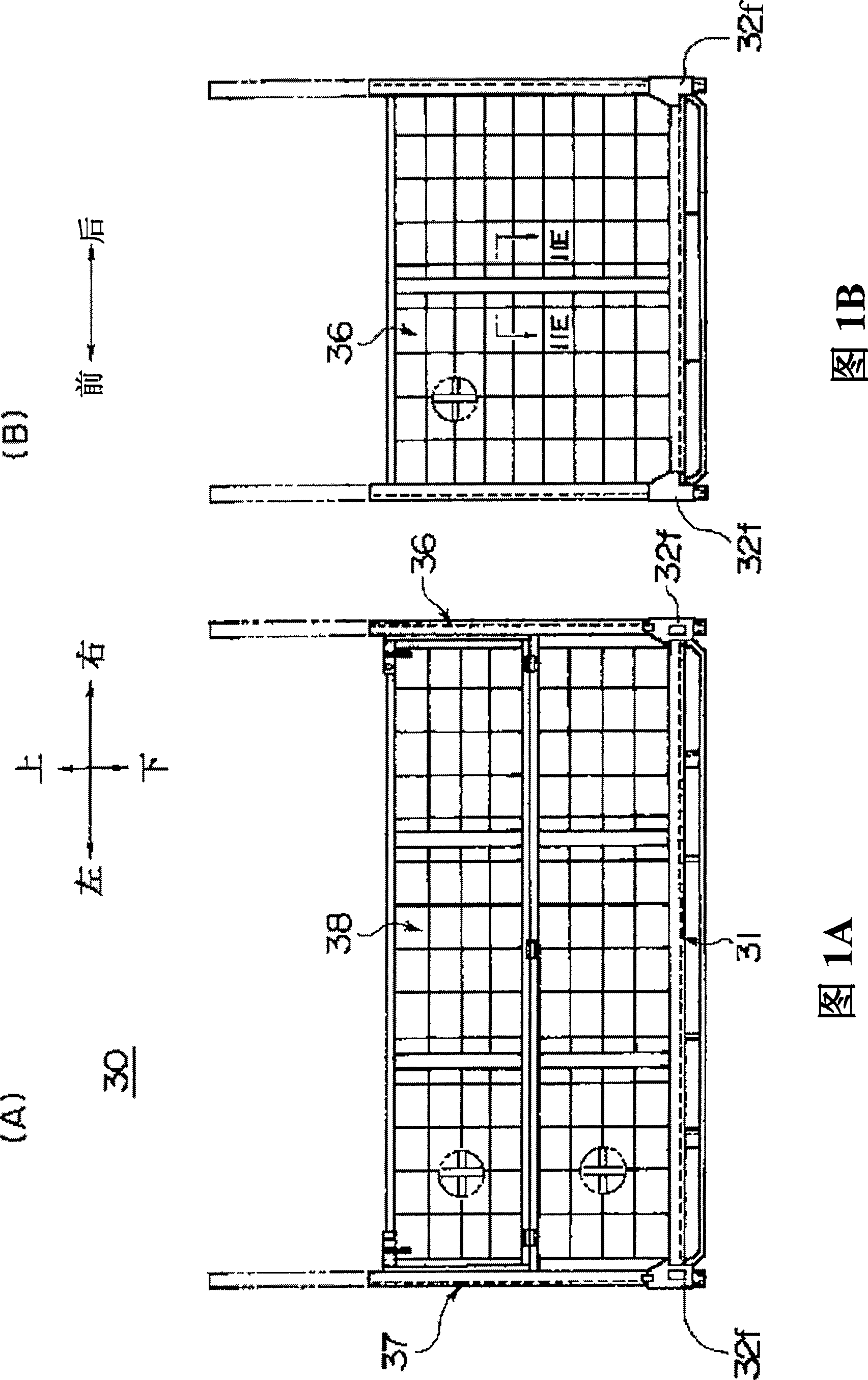 Pallet box folding device and pallet box