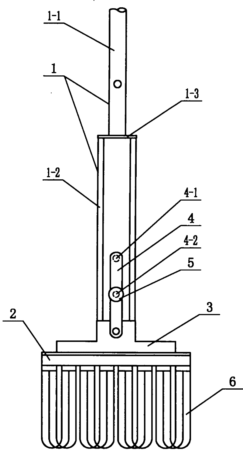 Wide transverse rod type dehydrating mop