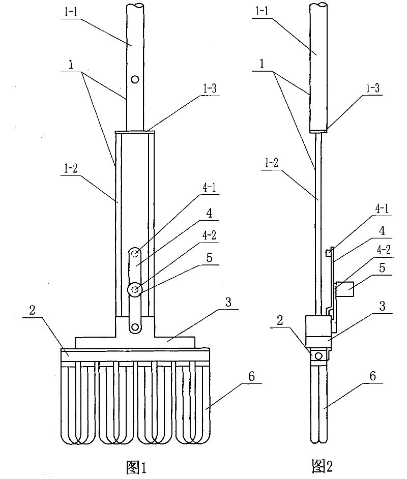 Wide transverse rod type dehydrating mop