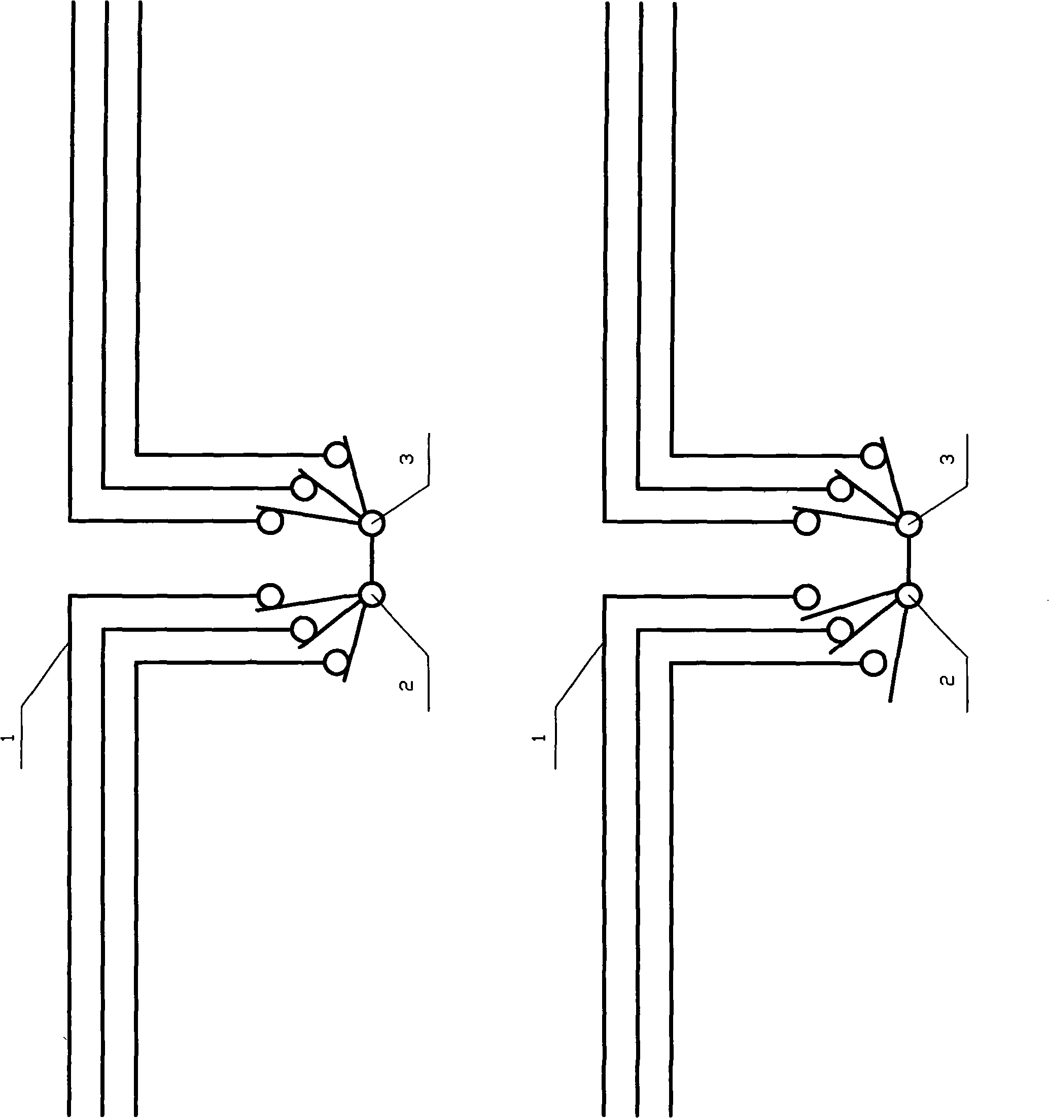 Deicing power transmission line of multiple conducting wires