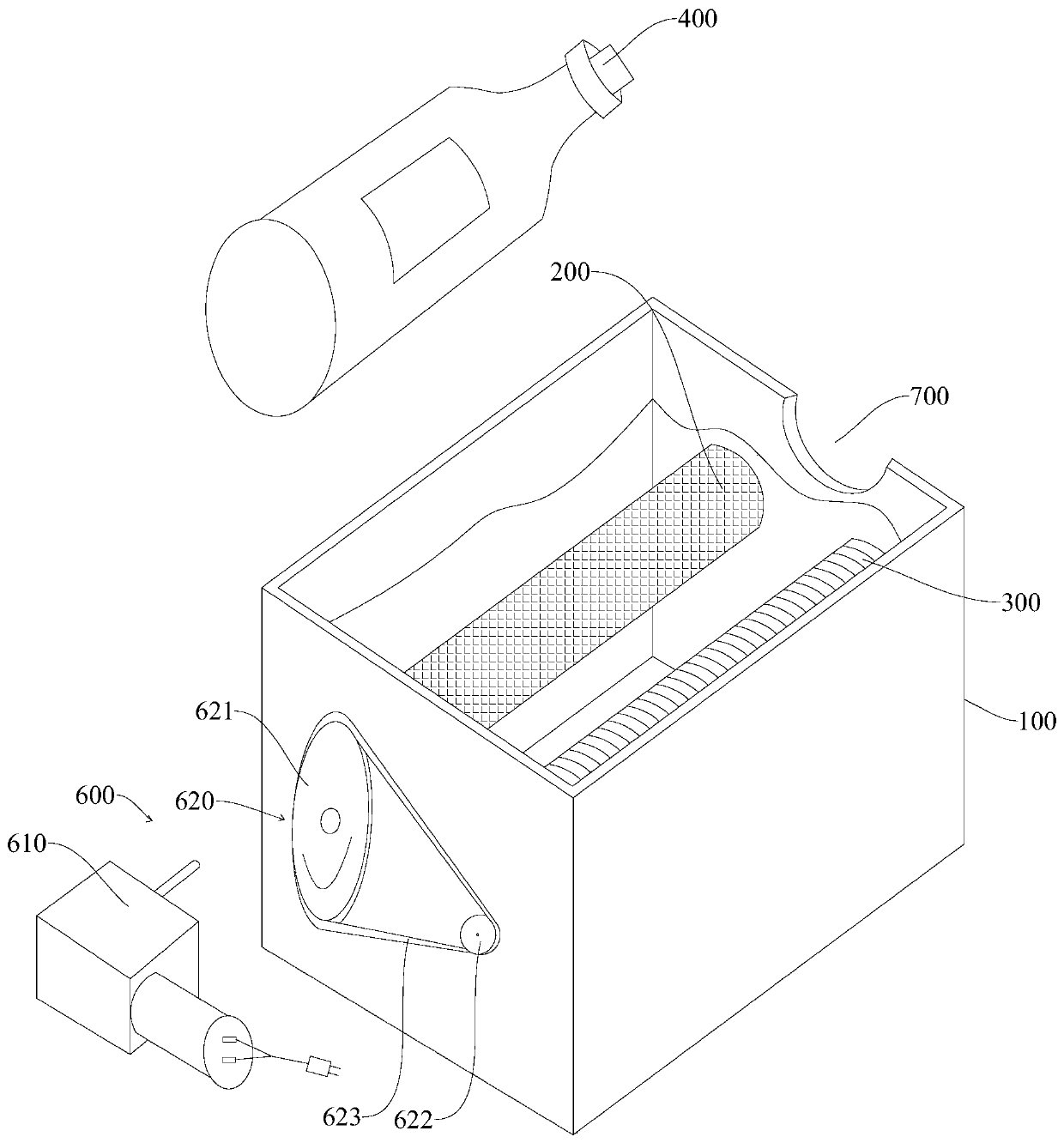 Bottle sticker cleaning machine