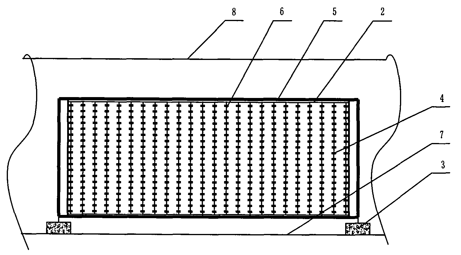 Self-anchored immersed ecological filter bed and method thereof for purifying micro-polluted surface water in situ