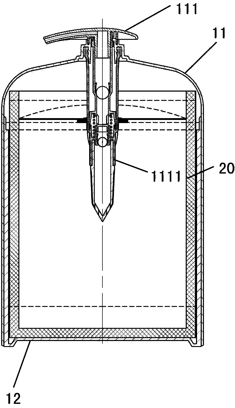 Replaceable packaging bag and device using same