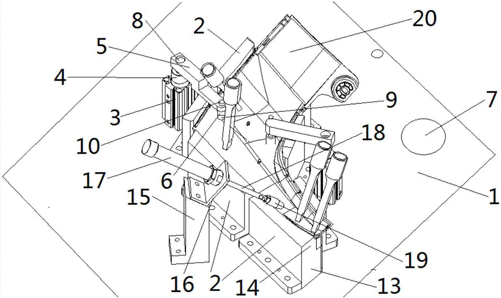 Automobile door edge beam decorative sheet machining and positioning device