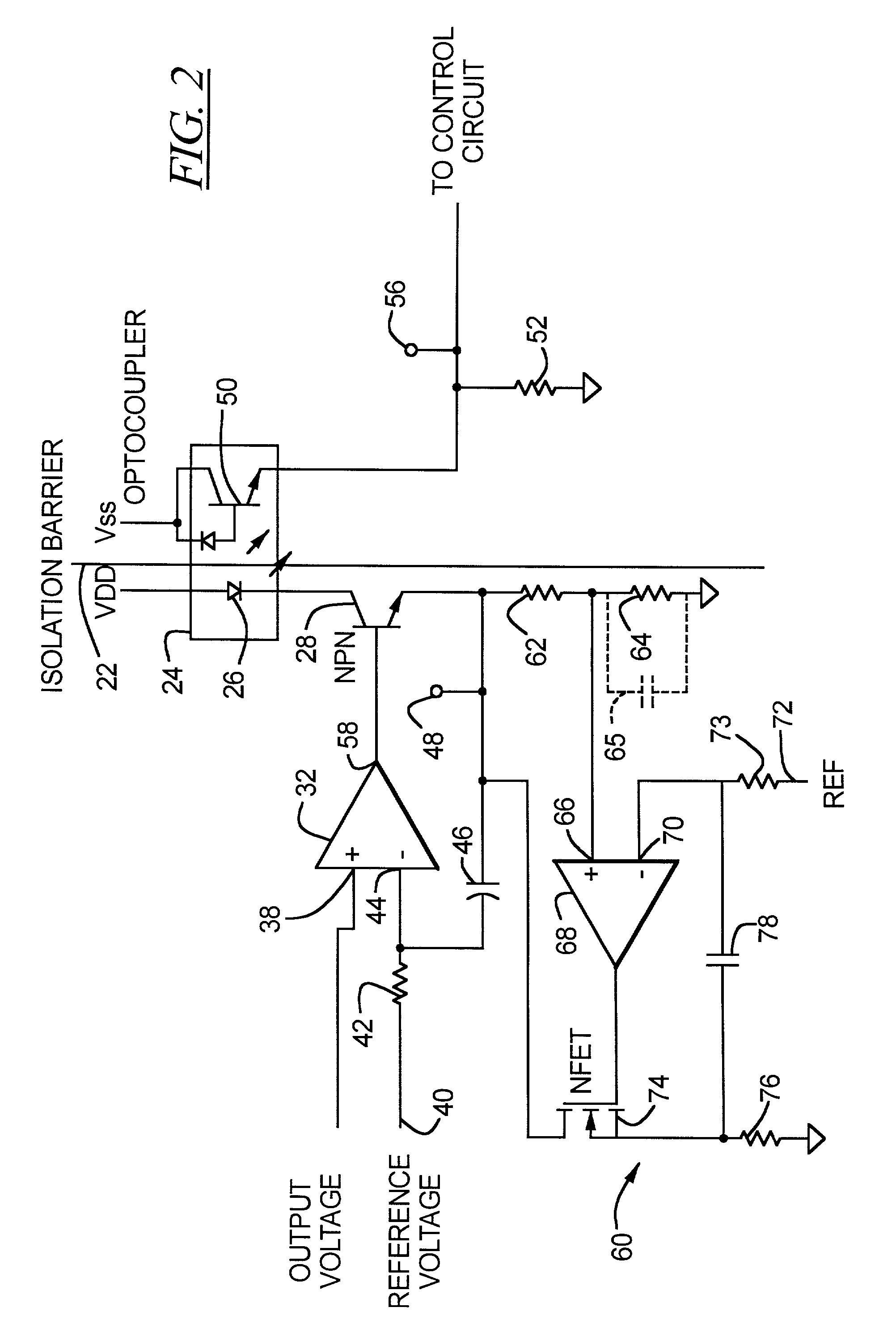 Gain compensation for optocoupler feedback circuit