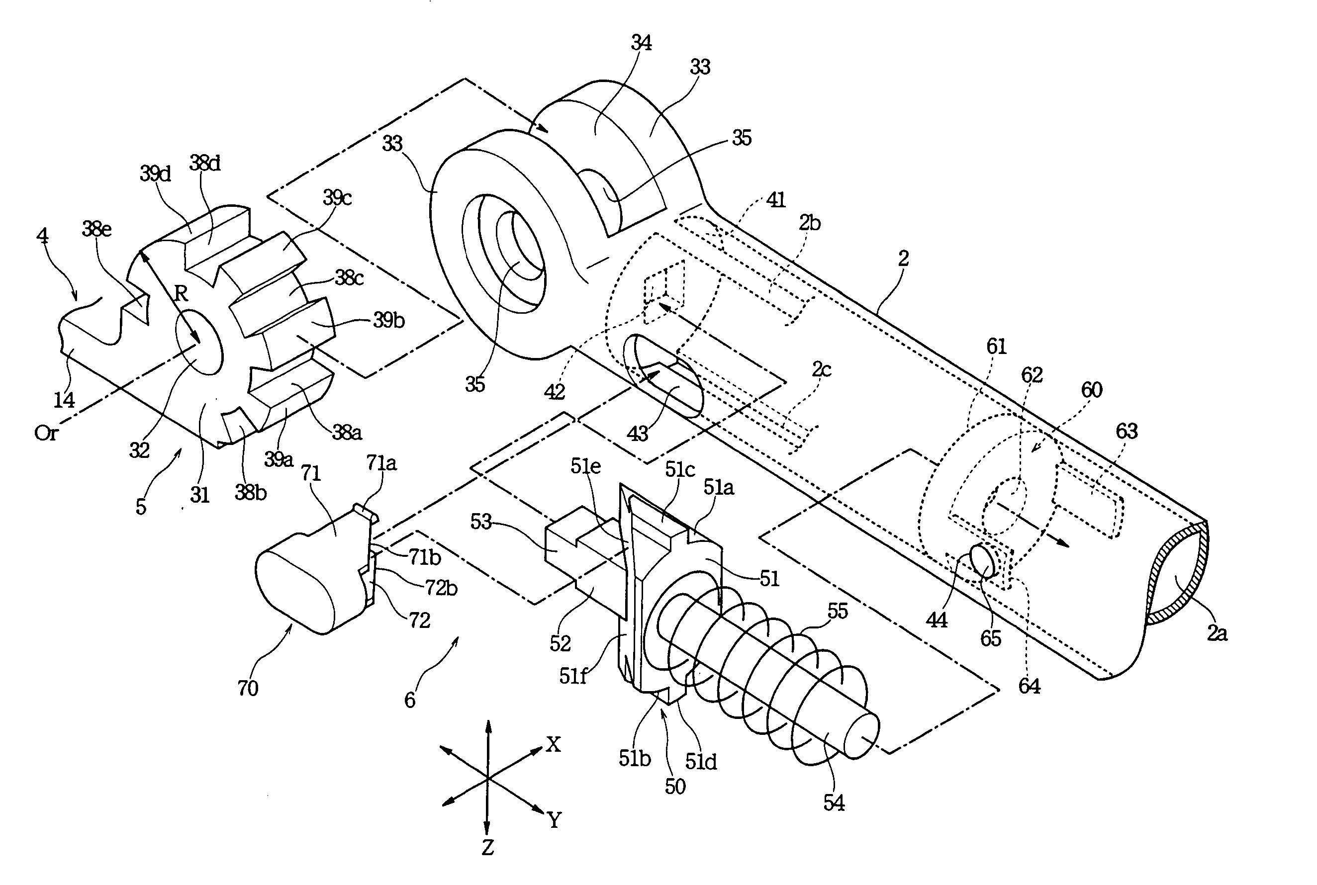 Holding device and cleaning tool with the holding device