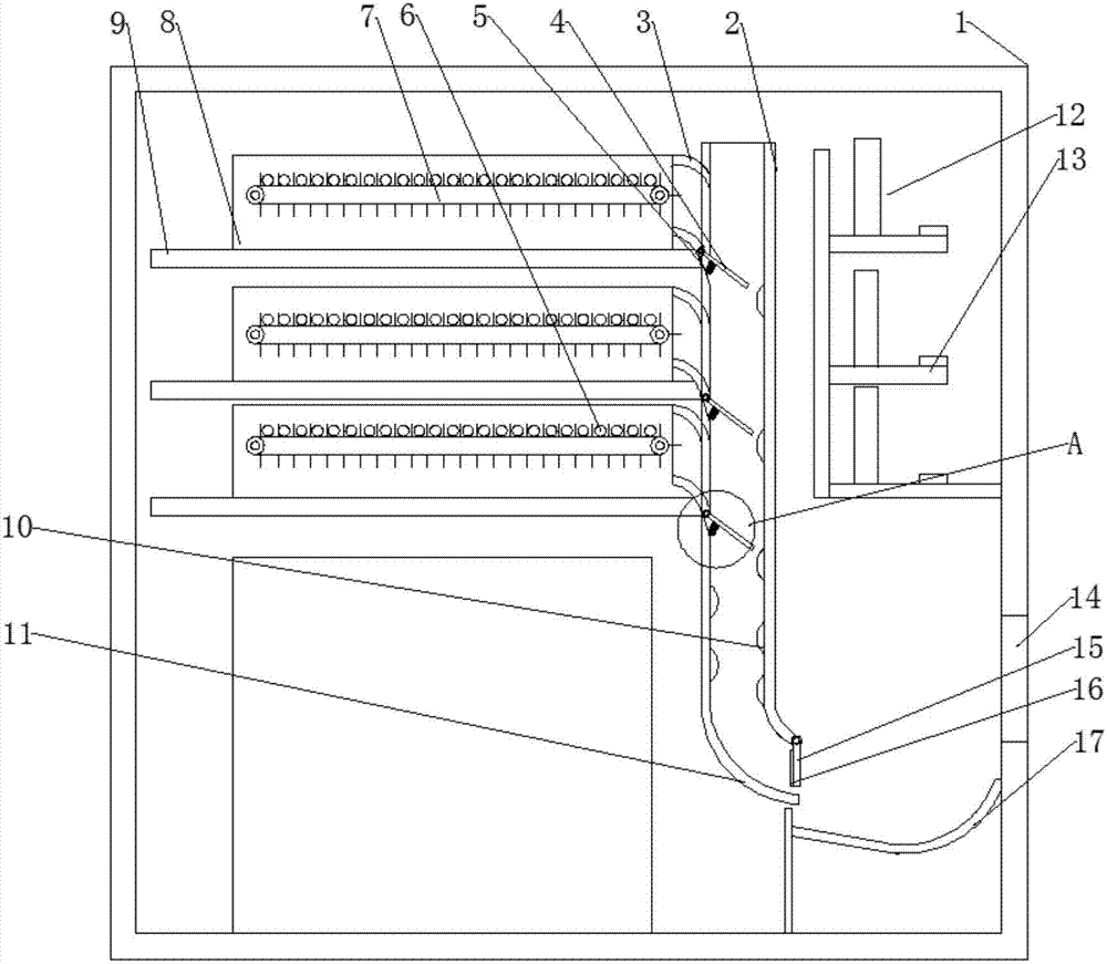 Automatic vending machine and material channel