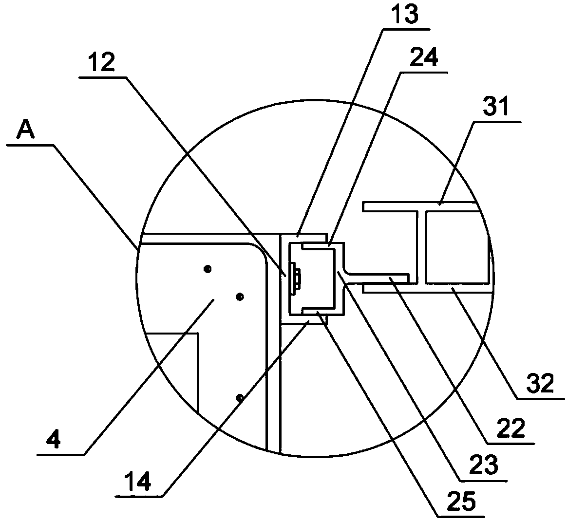 An urban rail subway vehicle traction inverter installation device