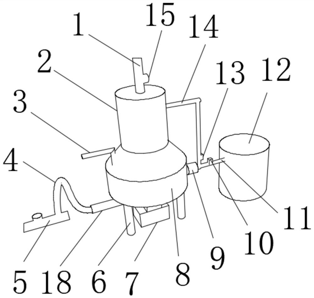 Tail gas treatment device for phosphorane preparation