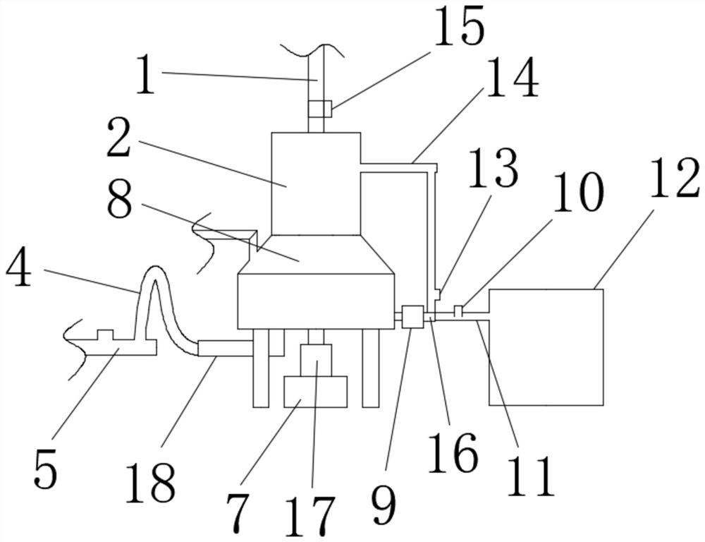 Tail gas treatment device for phosphorane preparation