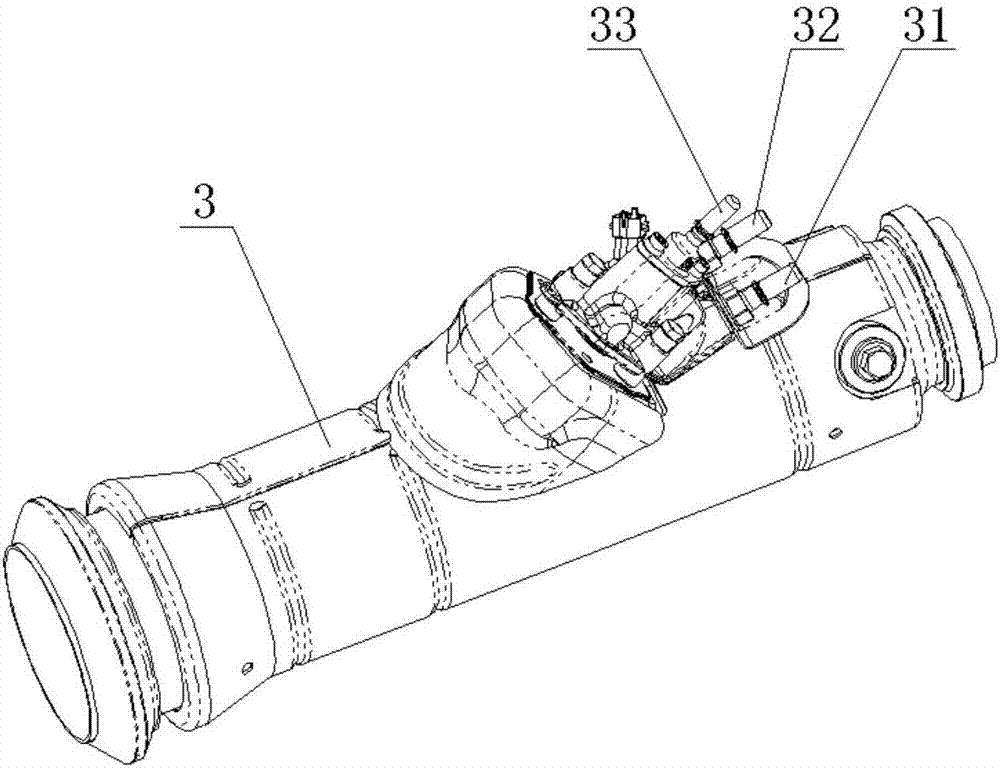 Tail gas after-treatment pipeline system for internal combustion engineering machinery