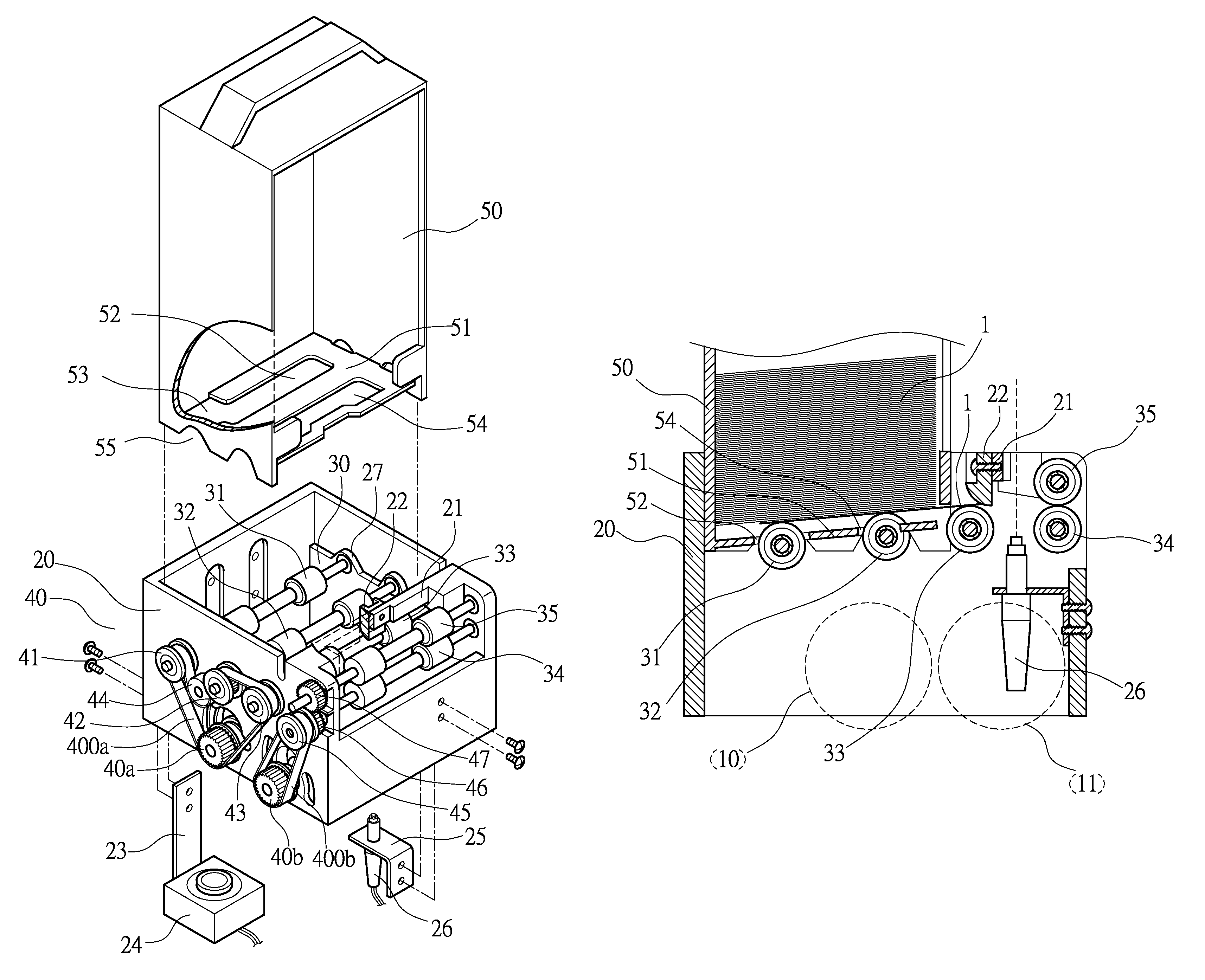 Playing card conduction structure