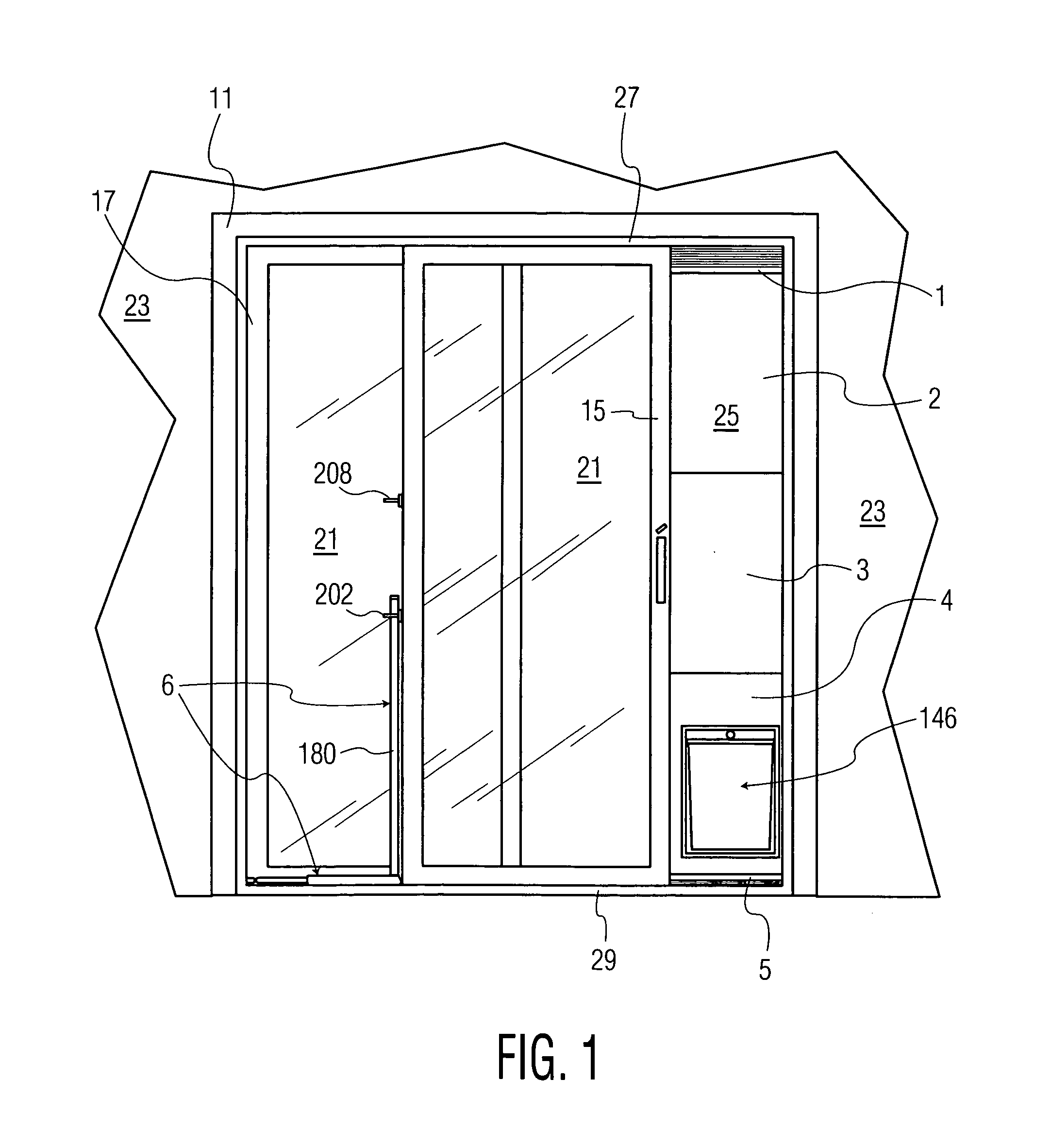 Pet door module with integral security panel and cassette portal