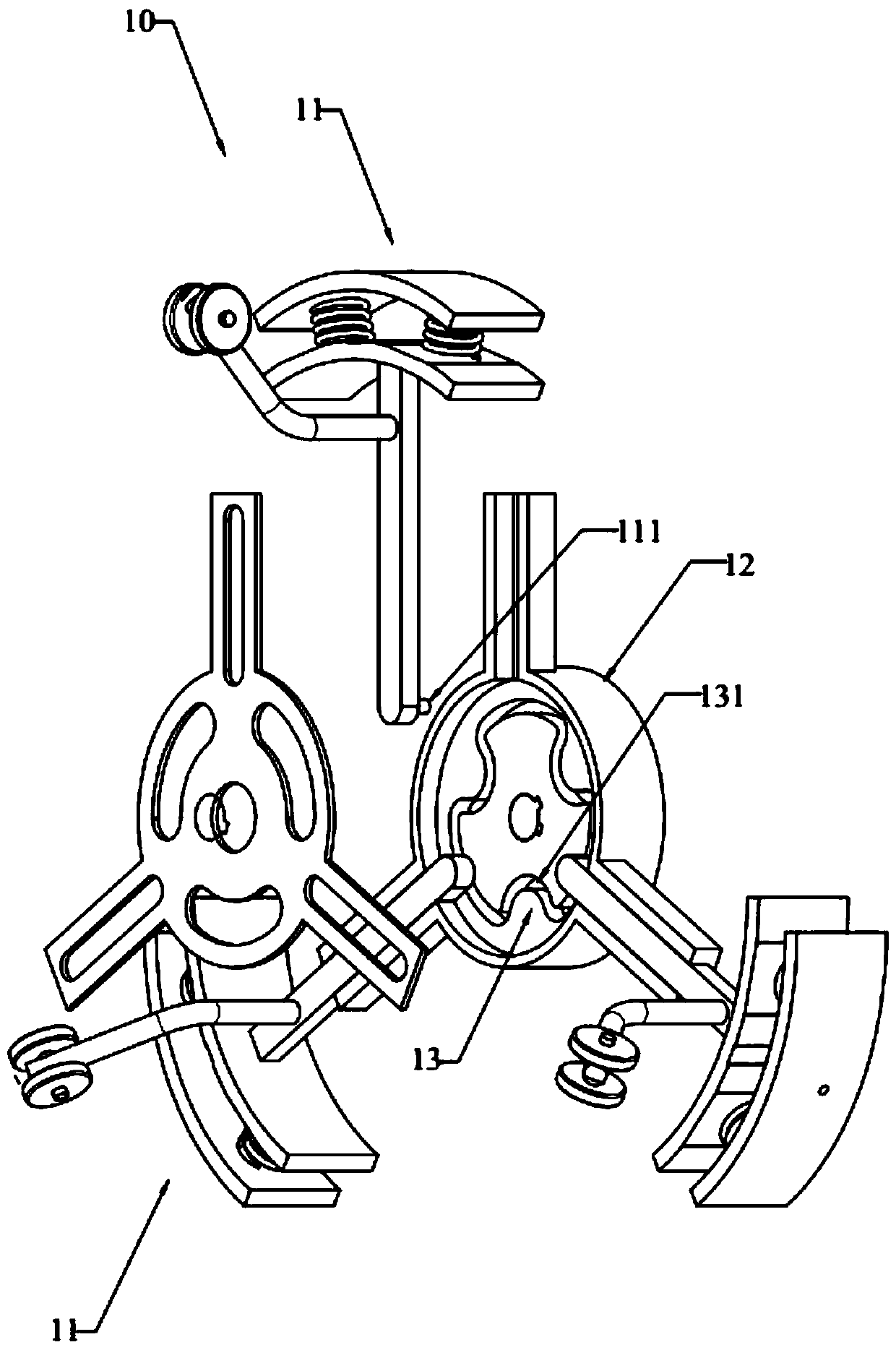 Single drive peristaltic pipeline robot