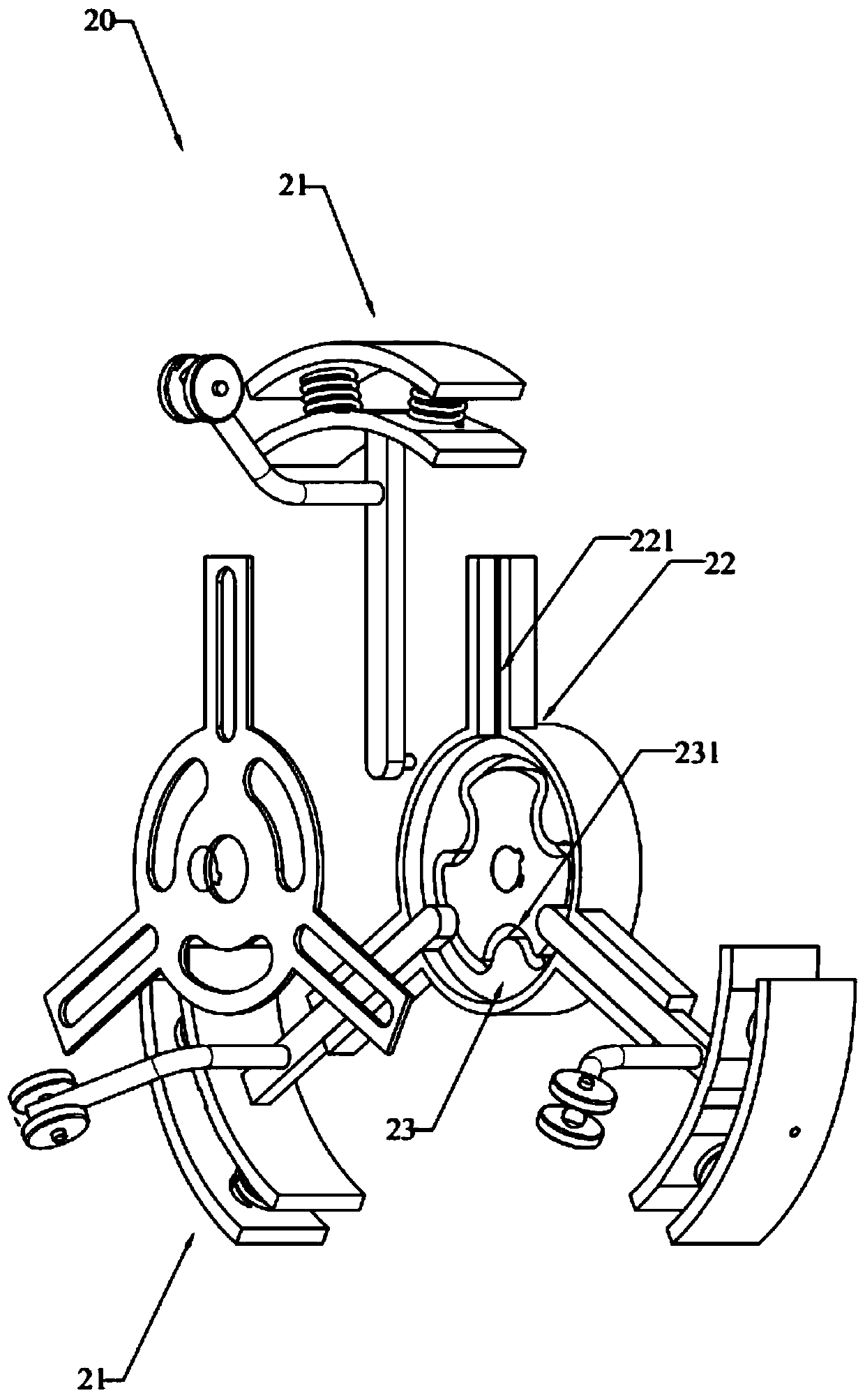 Single drive peristaltic pipeline robot