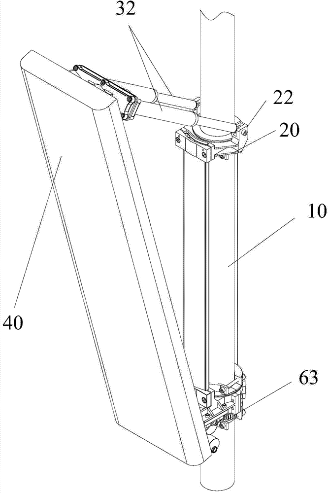 Automatic antenna control device used on base station