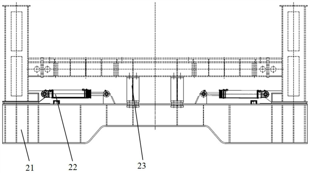 A mobile trestle with adjustable angle and horizontal adjustment