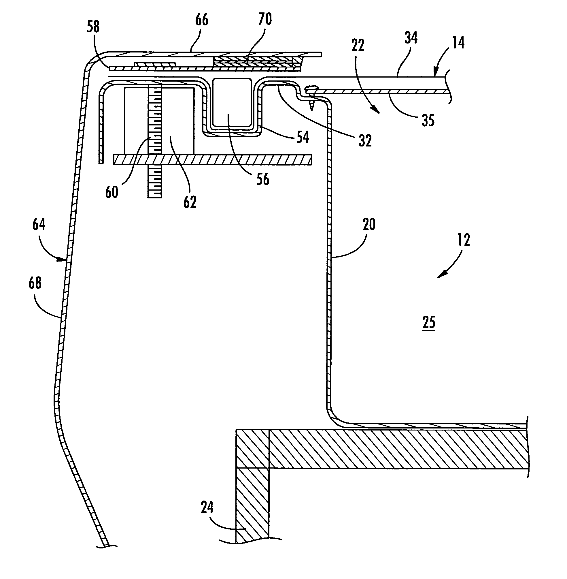 Dry hydro-therapy body massage apparatus with low profile enclosure panels