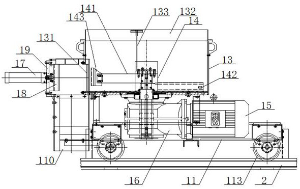 Centralized sand mixing device for cold core manufacturing and control method therefor