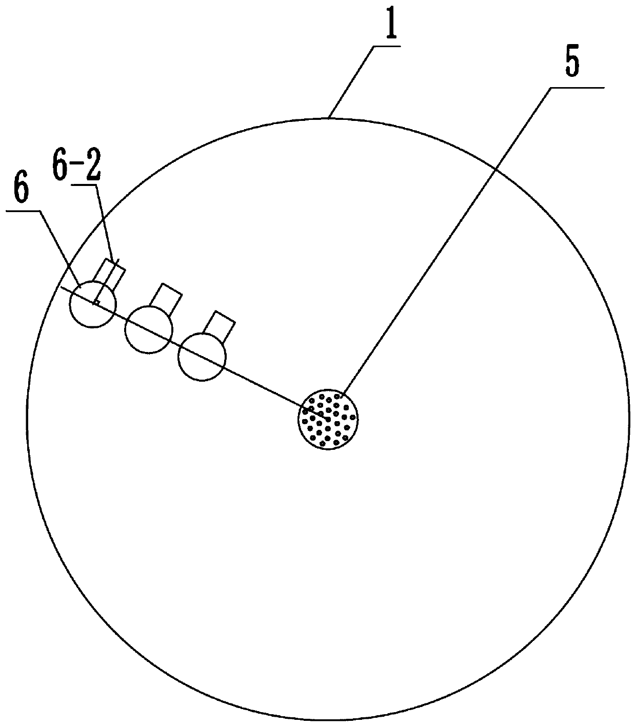 Small-flux gas supply circular stirring anaerobic reaction method and reactor