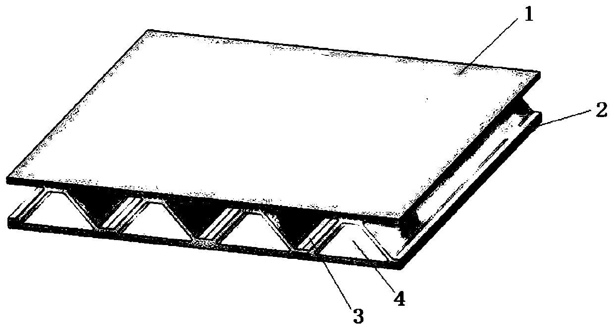 Preparation method of titanium-based composite material thermal protection skin structure