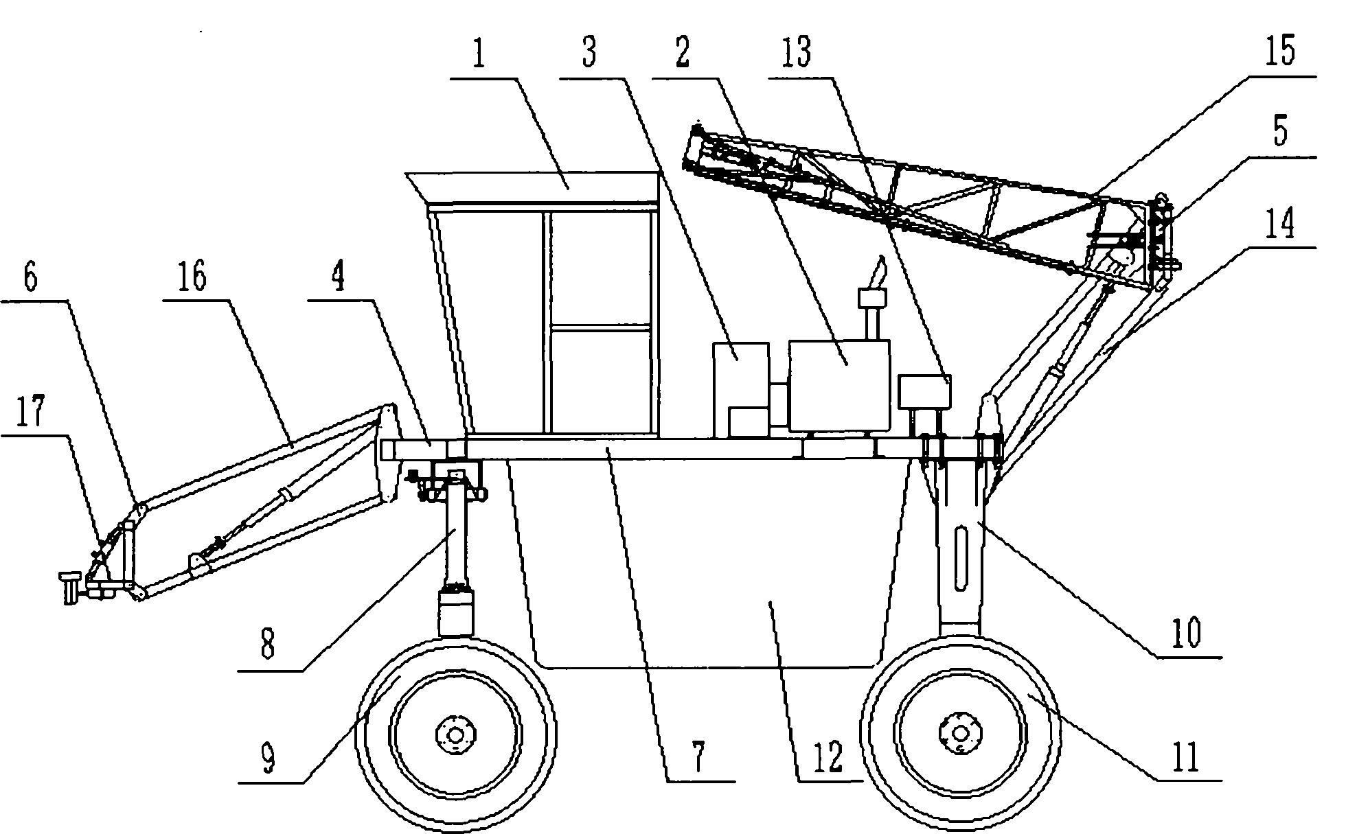 Multifunctional maize pesticide spraying and castration machine