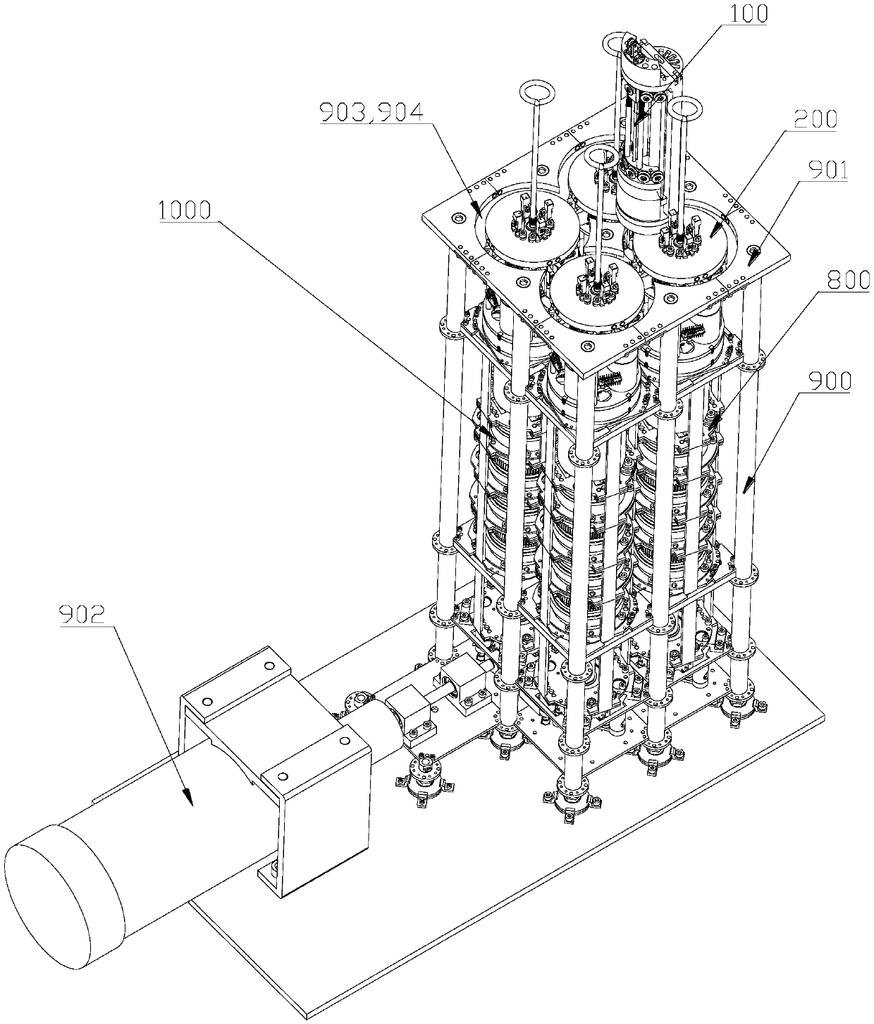 Operation method of three-dimensional automatic weaving device