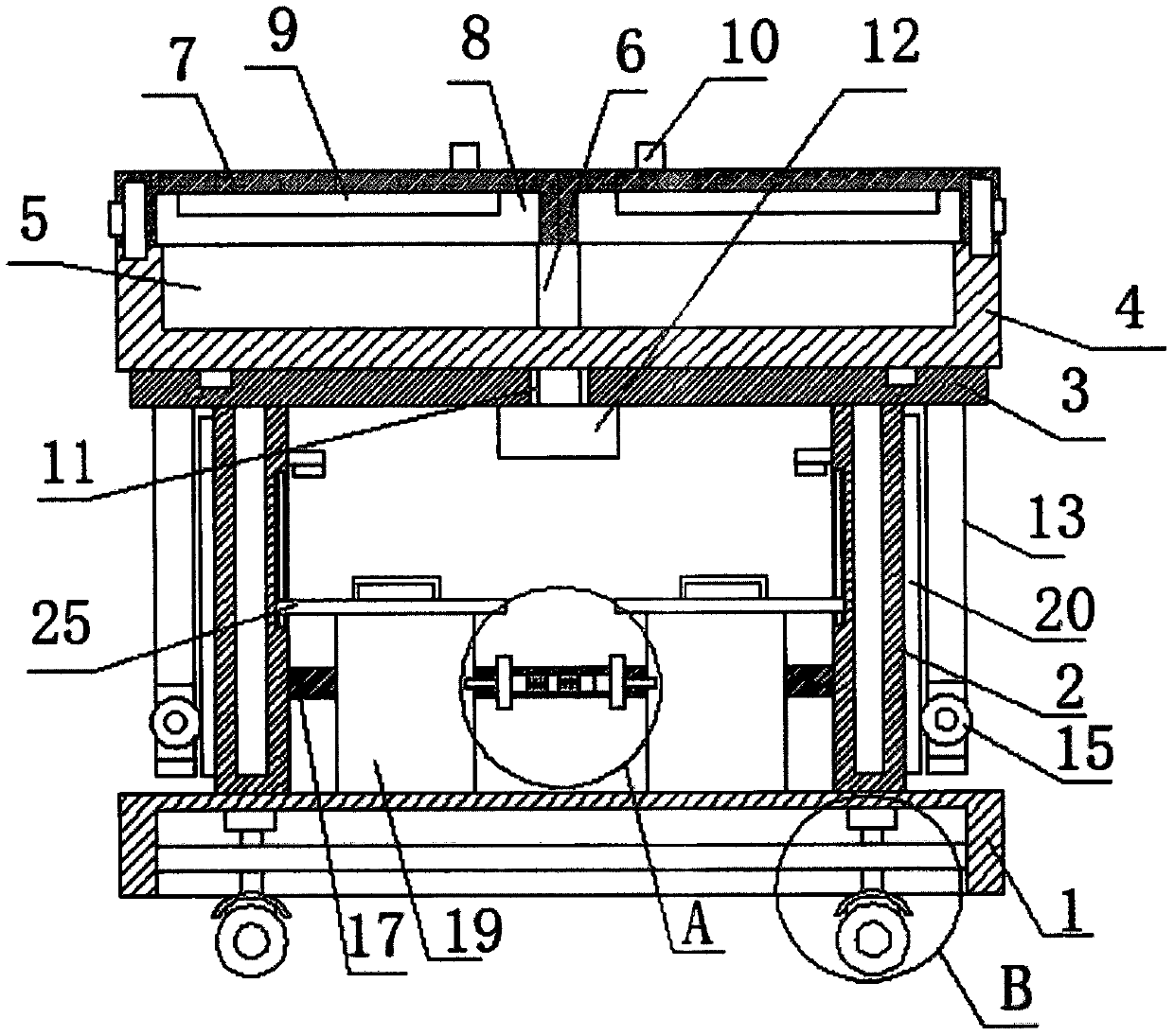 Movable operating room nursing device