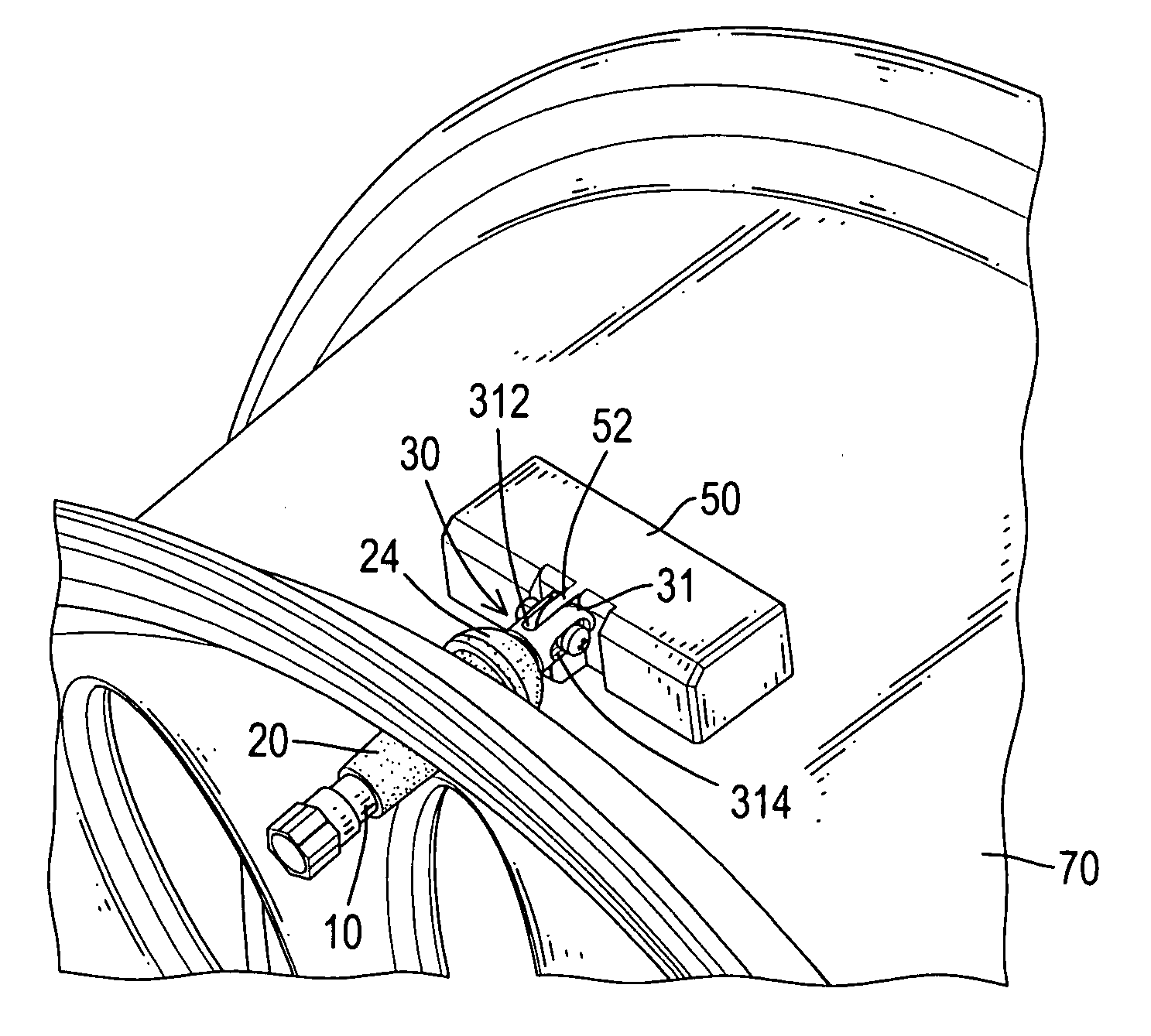 Valve stem assembly for tire pressure detecting systems