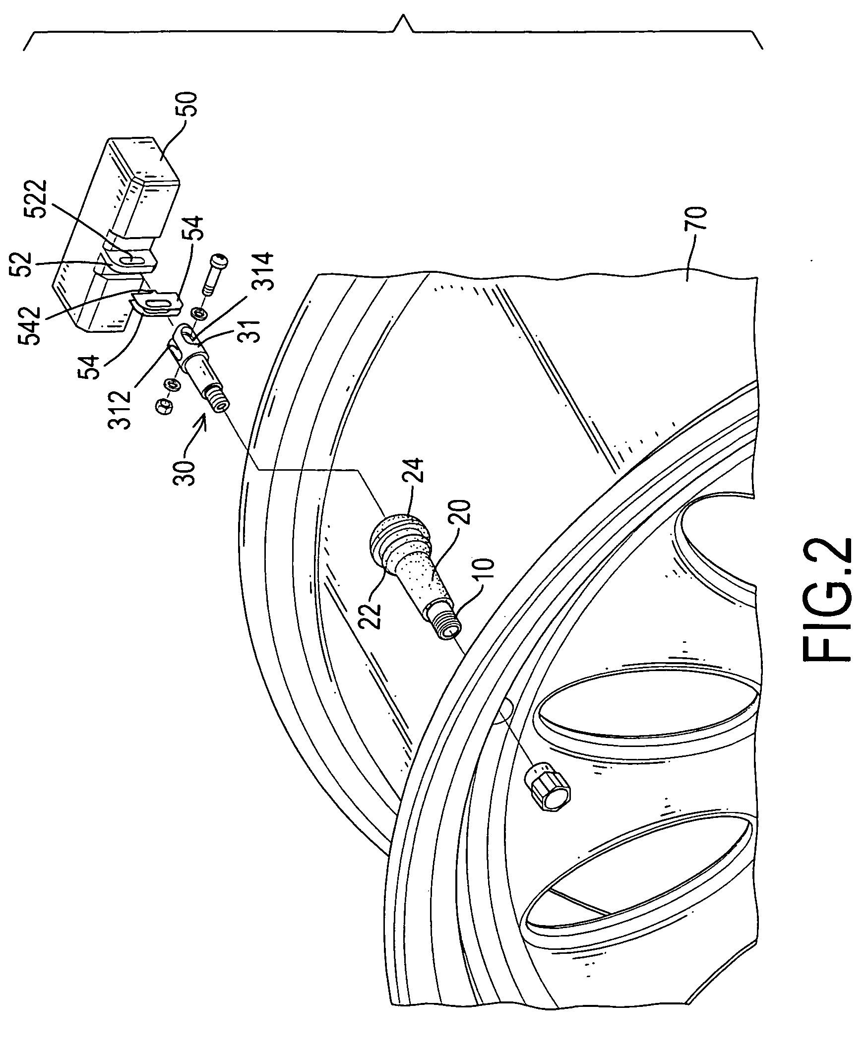 Valve stem assembly for tire pressure detecting systems