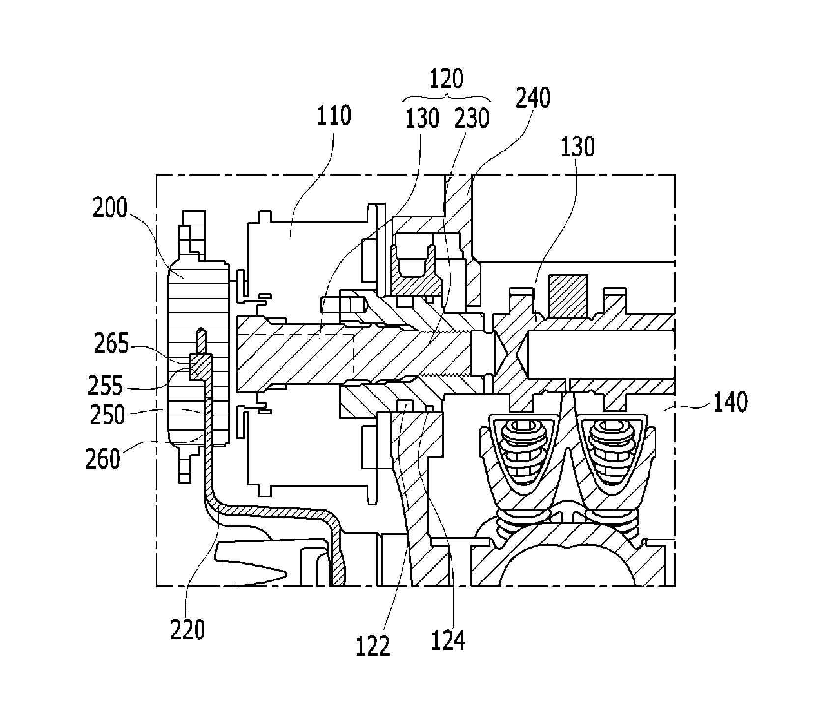 Engine having continuously variable valve timing mechanism