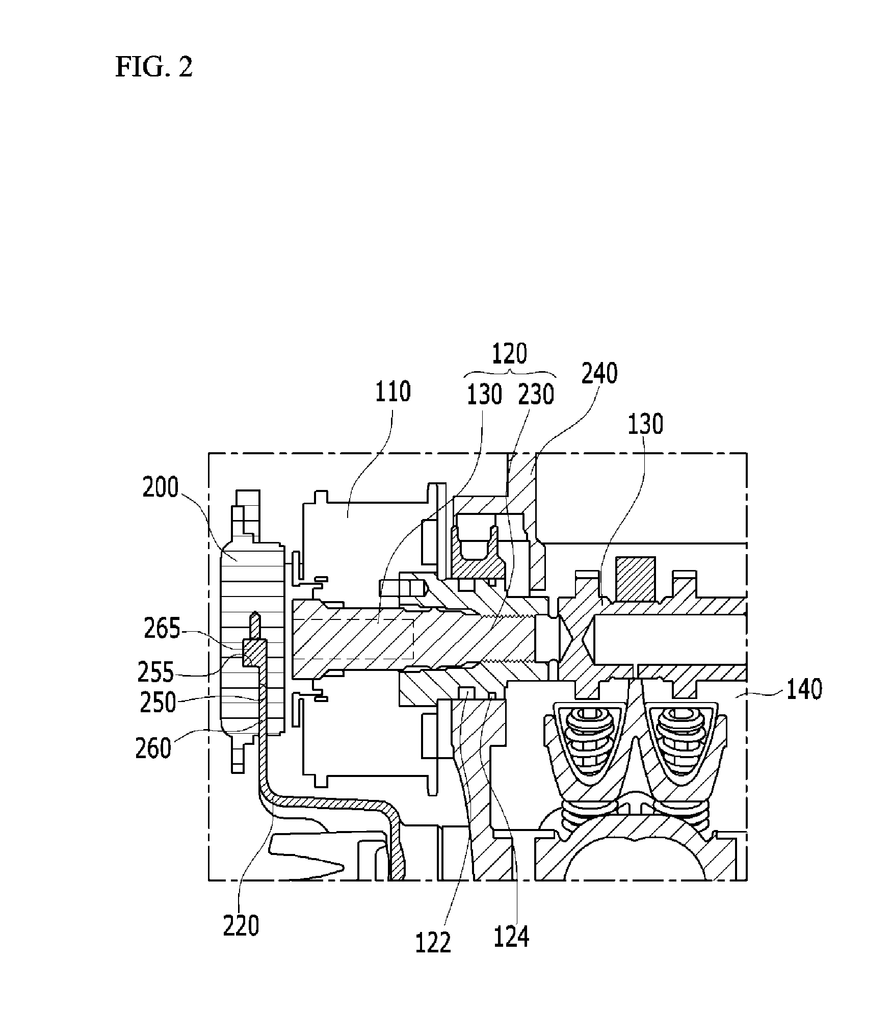 Engine having continuously variable valve timing mechanism