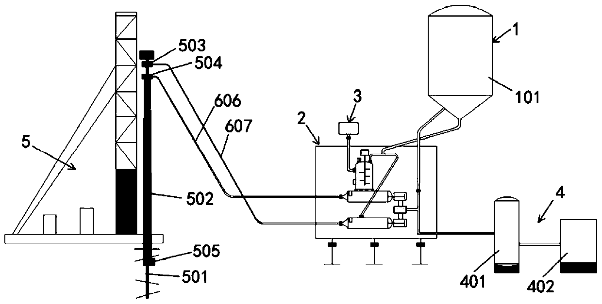 Environment-friendly cement feeding and conveying device and cement mixing pile construction system