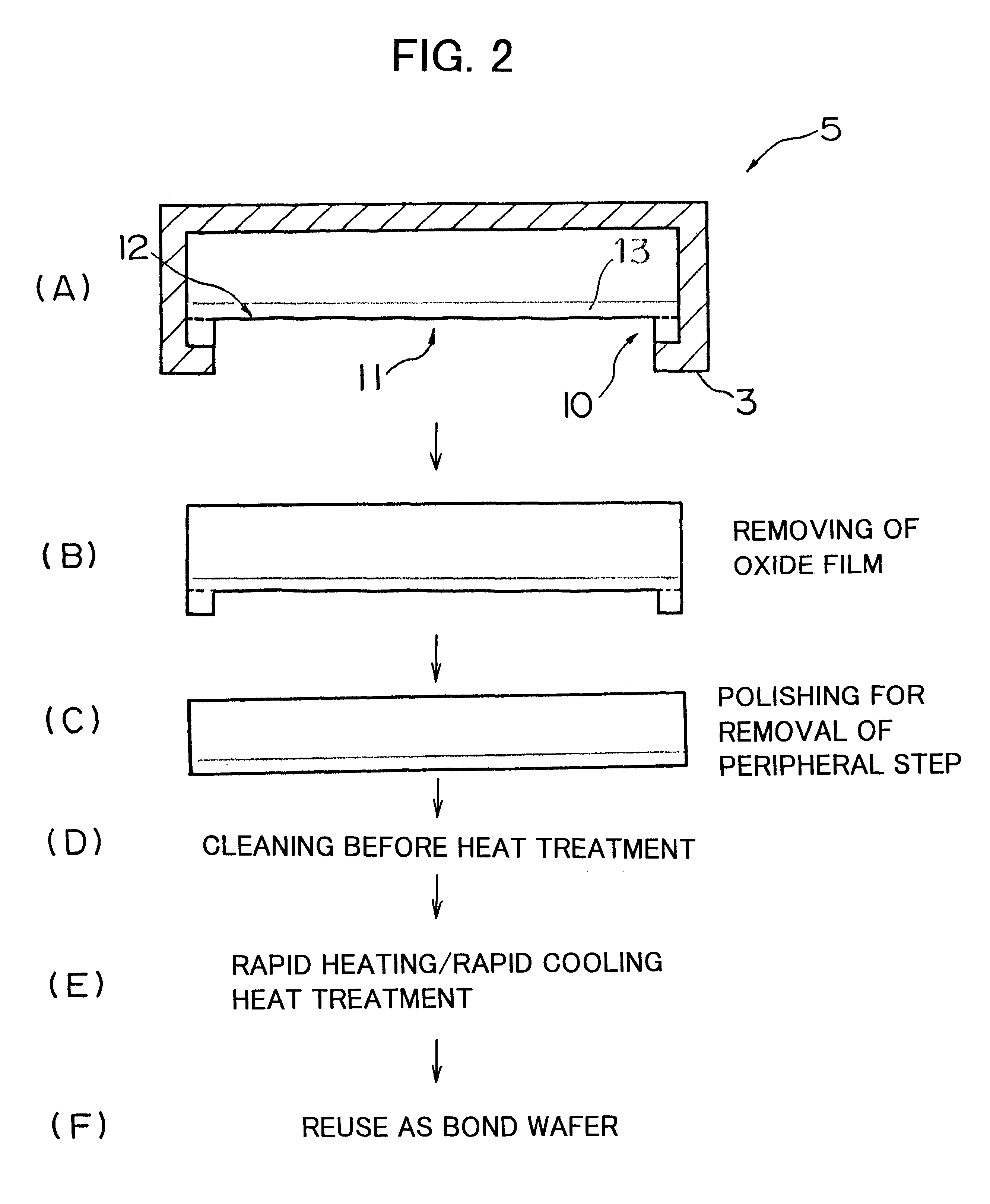 Method of recycling a delaminated wafer and a silicon wafer used for the recycling