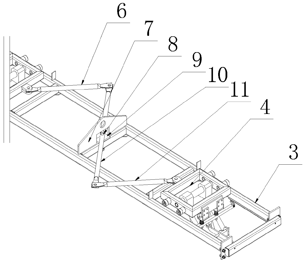 Automobile lifting appliance with linkage and locking mechanisms