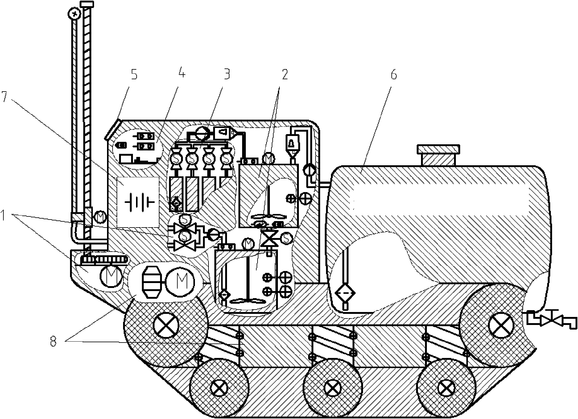 A pesticide preparation sprayer