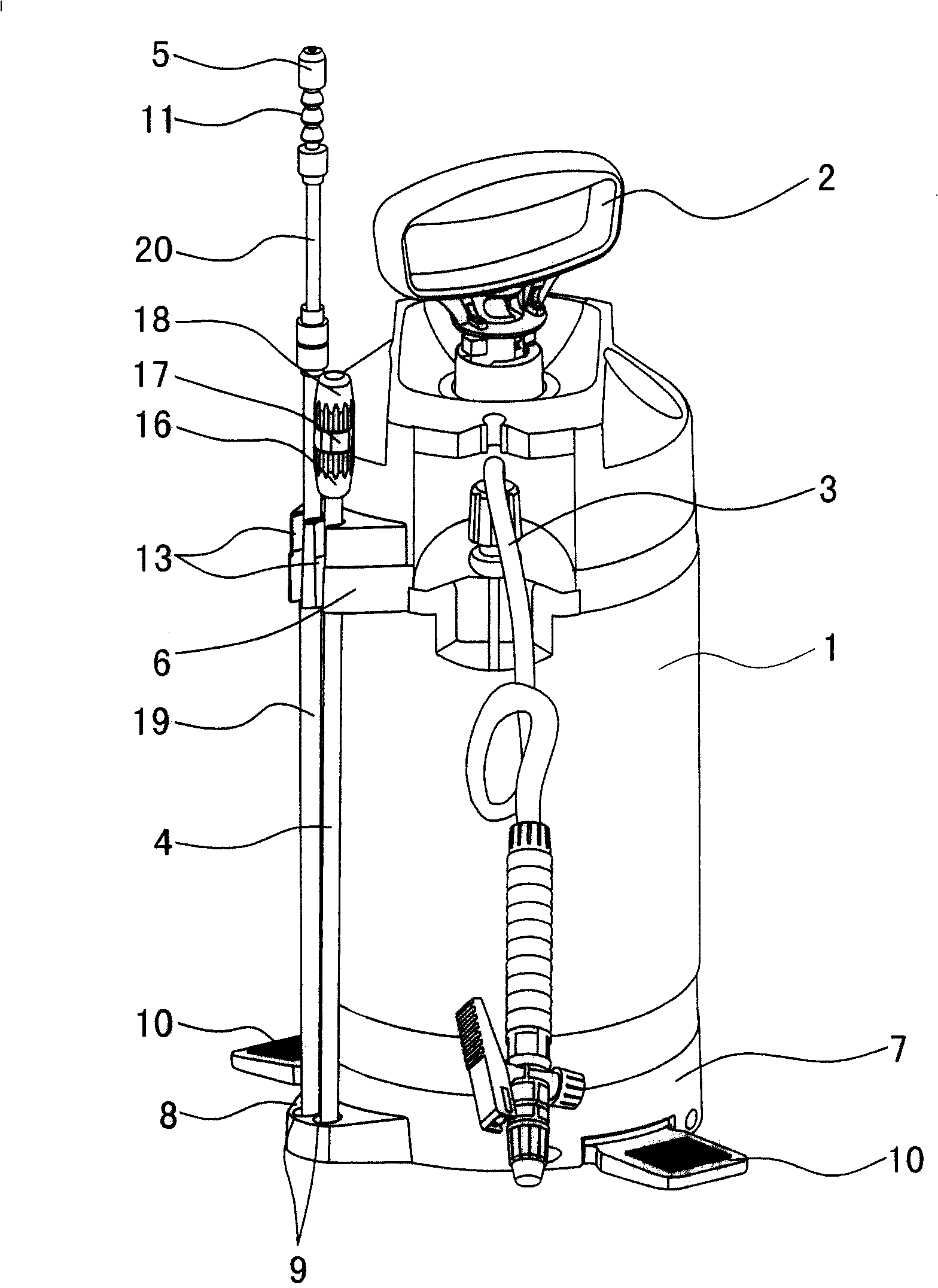 Compressed sprayer