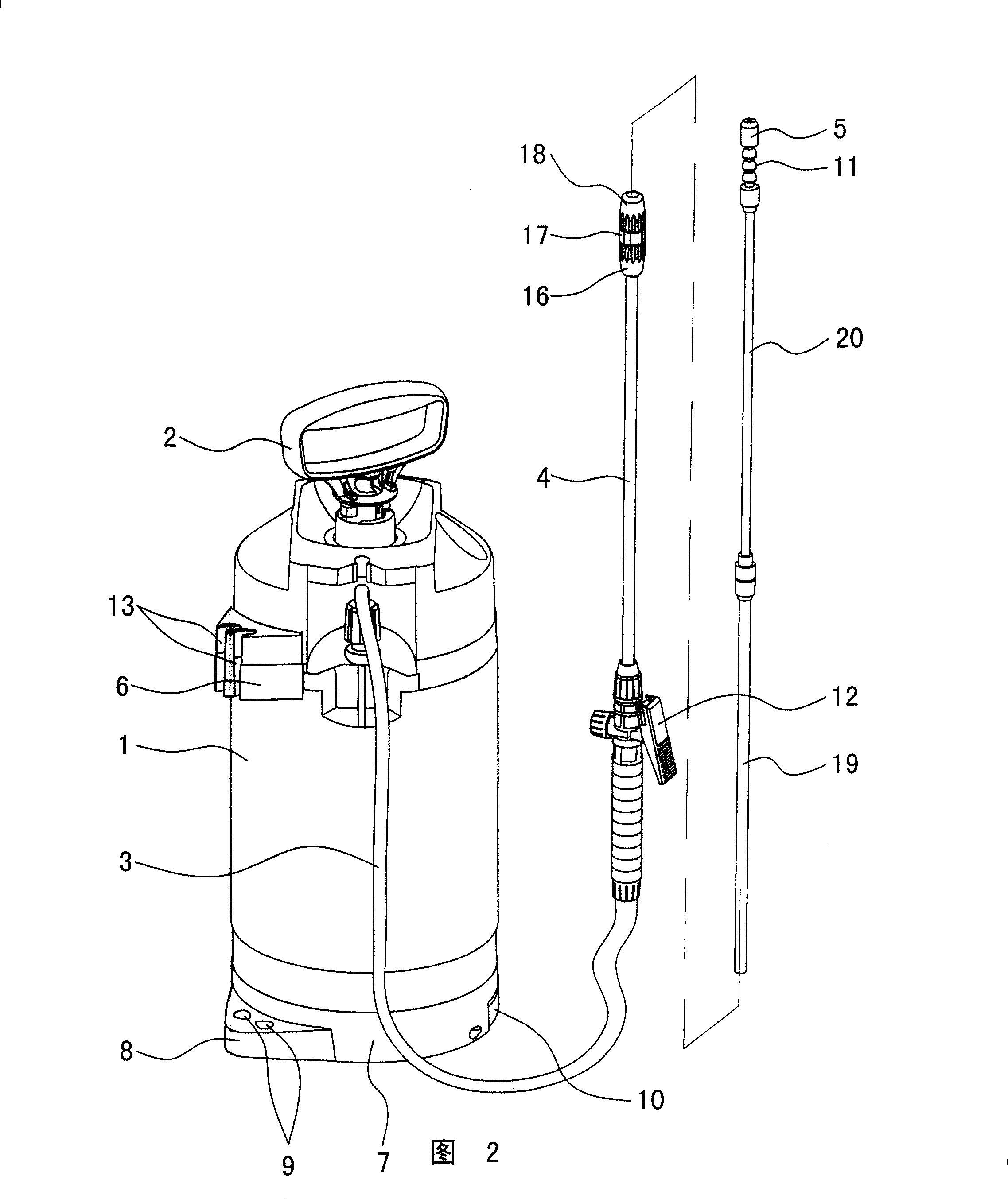 Compressed sprayer