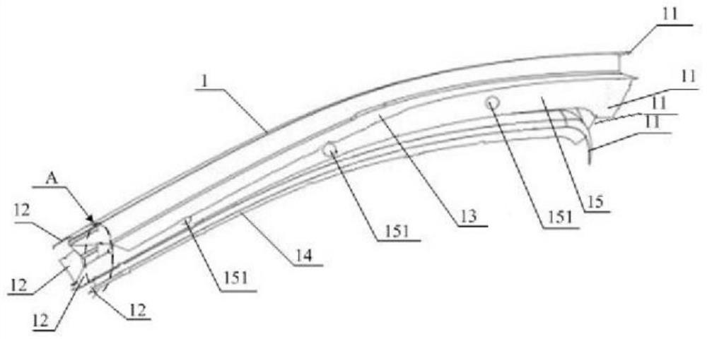 Automobile A-pillar structure, vehicle and manufacturing method of A-pillar structure